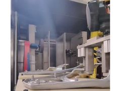 Die-cast aluminum tail bracket robotic grinding, polishing, and deburring
